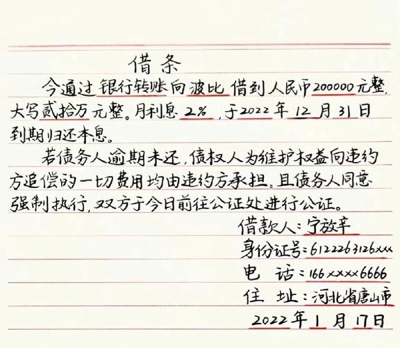 借条怎样打才对借款人法律有效?