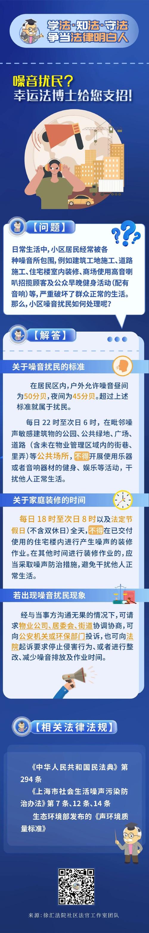 法律规定扰民时间限制具体是几点到几点？