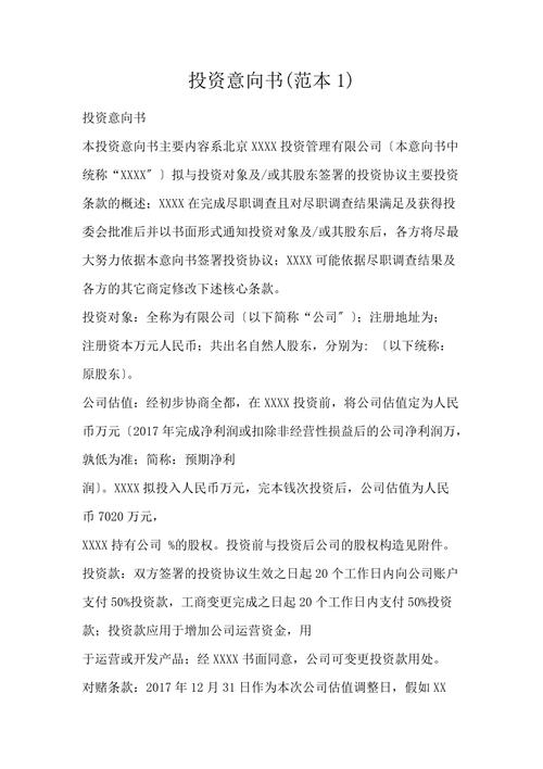 房地产项目投资意向书,核心条款有哪些?